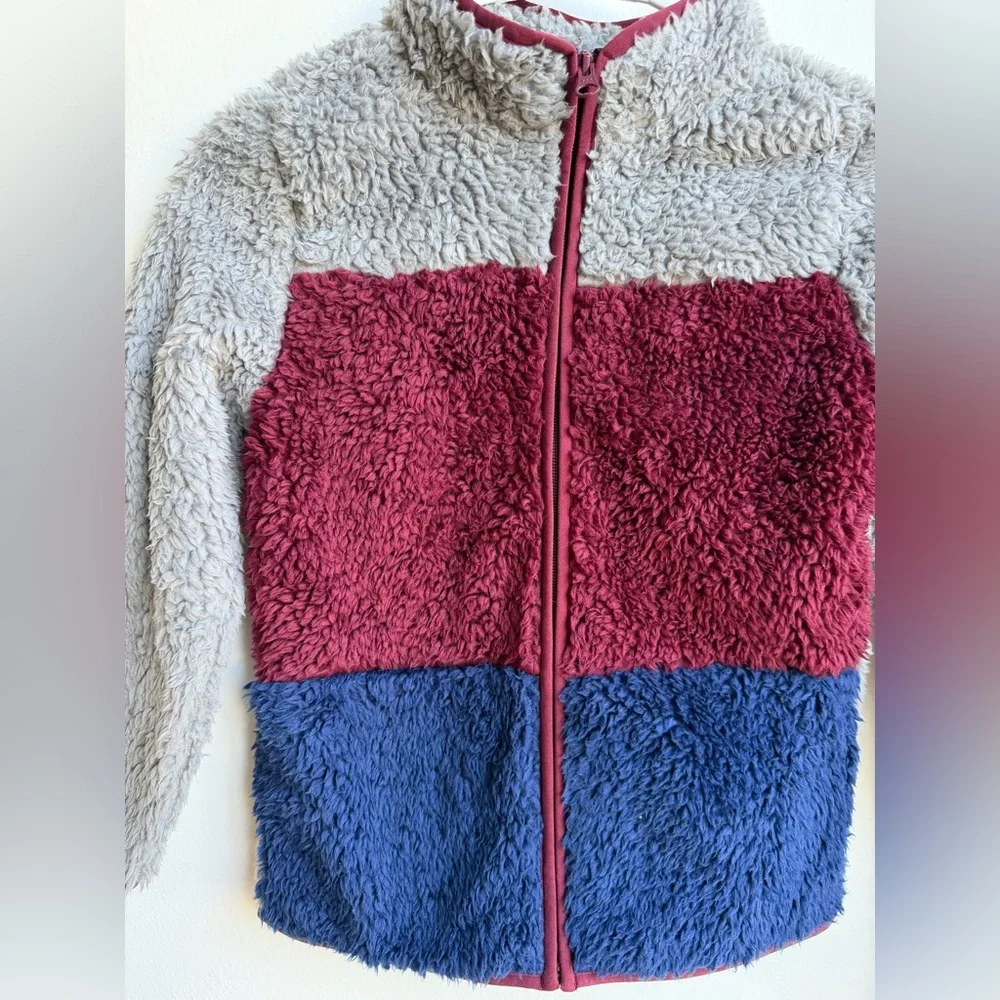 OshKosh B'gosh Kid Colorblock Fleece Knit Jacket -Boys Size 8 New with Tags